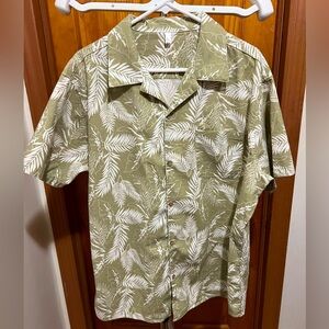 Coofandy Men’s Hawaiian Print Boho 100% Cotton Button Up Shirt  XL